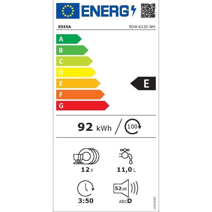Indaplovė Edesa EDW-6120 WH, 11 l, balta