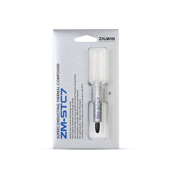Termopasta su 7,2 W/(m·K) šiluminiu laidumu Zalman ZM-STC7, 4 g, pilka