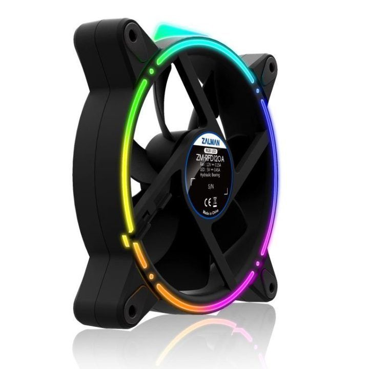 ARGB korpuso ventiliatorius Zalman ZM-RFD120A, 120 mm, juodas