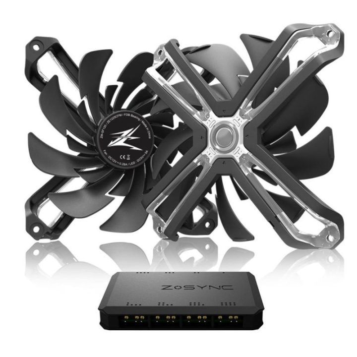 ARGB korpuso ventiliatorių rinkinys Zalman ZM-SF120A3, 120 mm, 3 vnt., juodas
