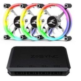 Kompiuterio korpuso ARGB ventiliatorių komplektas Zalman ZM-LF120A3, 3 vnt., 120 mm