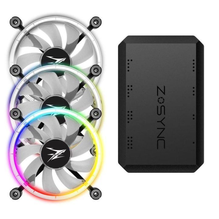 Kompiuterio korpuso ARGB ventiliatorių komplektas Zalman ZM-LF120A3, 3 vnt., 120 mm