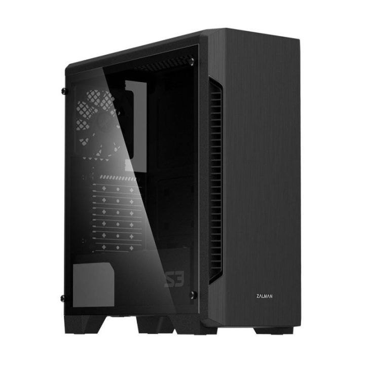 Kompiuterio korpusas su 3 × 120 mm ventiliatoriais Zalman S3 TG, juodas