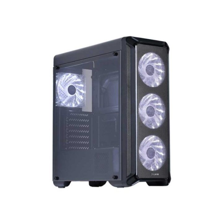 Kompiuterio korpusas su 4 LED ventiliatoriais Zalman I3 ATX, juodas