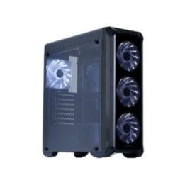 Kompiuterio korpusas su 4 ventiliatoriais ir baltu LED apšvietimu Zalman I3 Edge, juodas