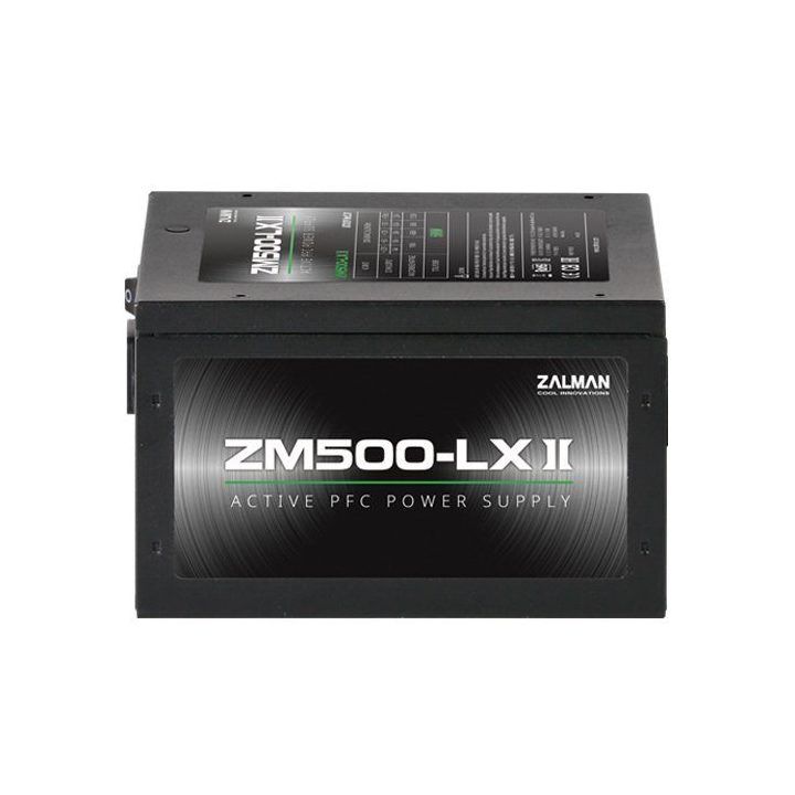 ATX maitinimo blokas su aktyviu PFC Zalman ZM500-LXII, 500 W, juodas