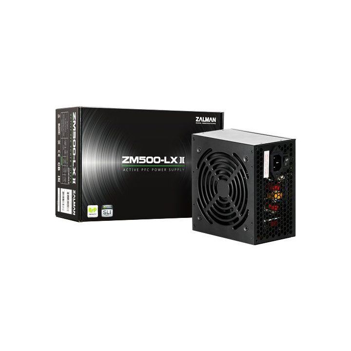 ATX maitinimo blokas su aktyviu PFC Zalman ZM500-LXII, 500 W, juodas