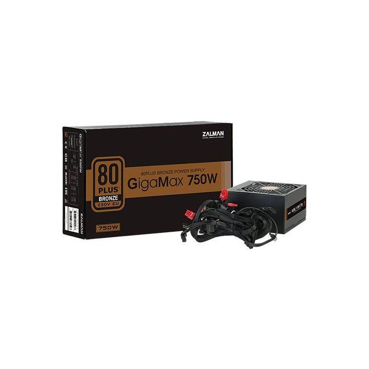 Maitinimo blokas su 80 PLUS Bronze sertifikatu Zalman GigaMax, 750 W, juodas