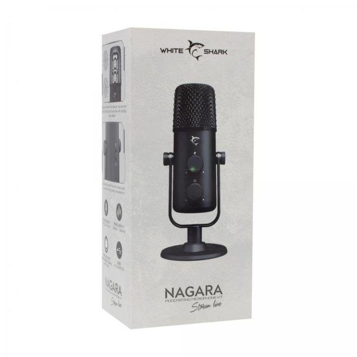 USB mikrofonas su dviem kondensatorinėmis kapsulėmis White Shark DSM-02 Nagara