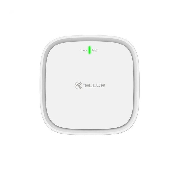 Gamtinių dujų nuotėkio jutiklis Tellur Smart WiFi, 12 V, baltas