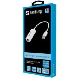 USB 3.0 gigabitinis tinklo adapteris Sandberg, baltas