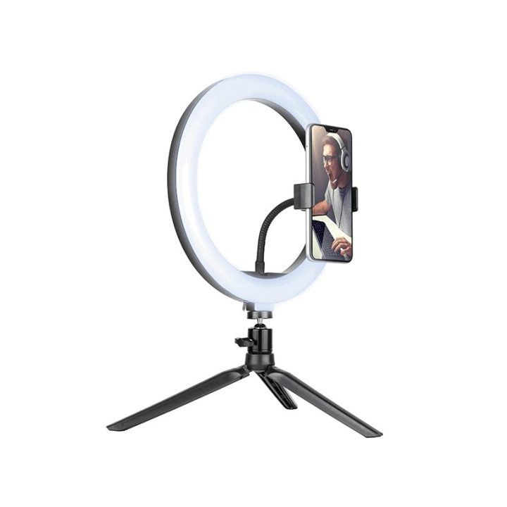 LED žiedinės lempos rinkinys su trikoju Tracer, 26 cm