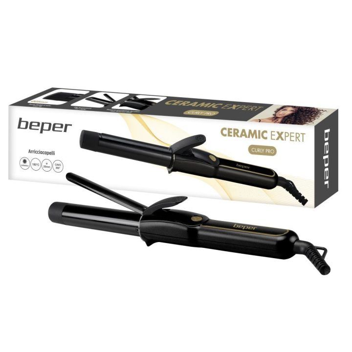 Keramine danga padengtos plaukų garbanojimo žnyplės Beper P301PIS001, 25 mm, 35 W