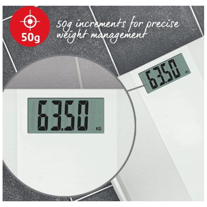 Elektroninės kūno svarstyklės Salter Ultimate Accuracy, iki 180 kg, baltos