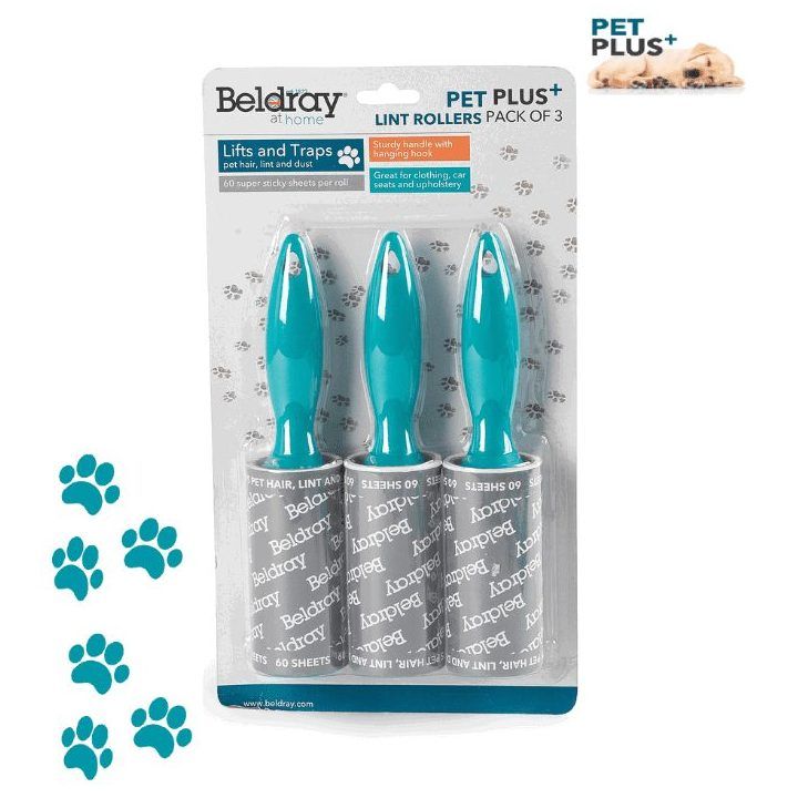 Pūkų volelių rinkinys Beldray Pet Plus, 3 vnt., turkio spalvos