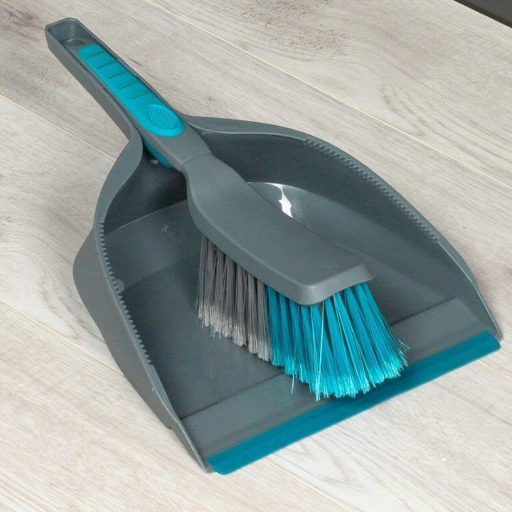 Šluotelės ir semtuvėlio komplektas Beldray, 33,5 × 23,5 × 10,4 cm, pilkos ir mėlynos spalvos