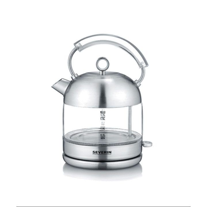 Retro stiklinis elektrinis virdulys Severin WK 3459, 1,7 l, 2400 W