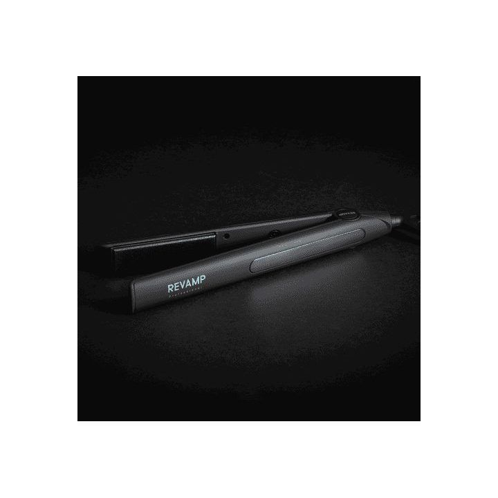 Keraminis plaukų tiesintuvas su jutikliniu ekranu Revamp Progloss Touch, 80–235 °C, juodas