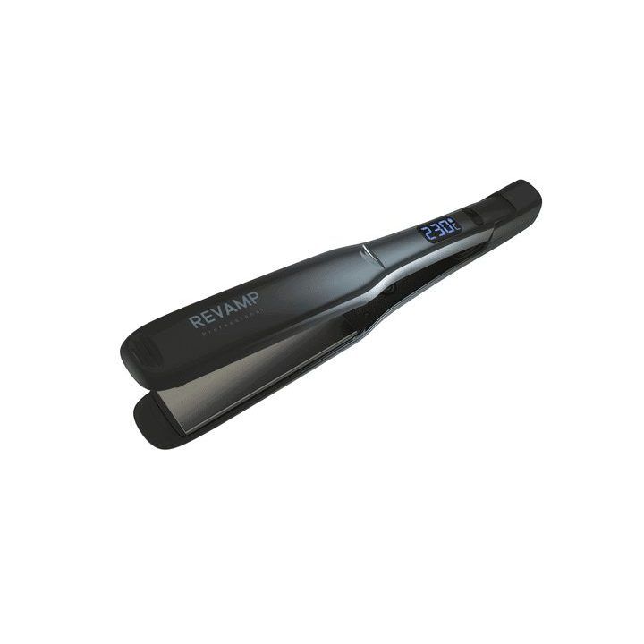 Plaukų tiesintuvas su plačiomis keraminėmis plokštėmis Revamp Progloss Wide Ultra X Shine