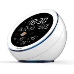 Orų stotelė su Bluetooth garsiakalbiu NASA WSP1500 Moon, 3 W, balta