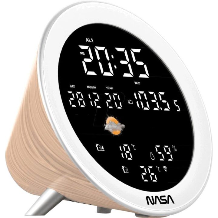 Orų stotelė su Bluetooth garsiakalbiu Nasa WSP1700, 5,3 colio, balta