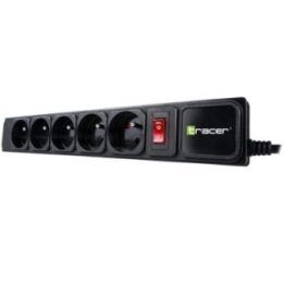 Maitinimo ilgintuvas su viršįtampių apsauga Tracer PowerWatch, 1,5 m, juodas