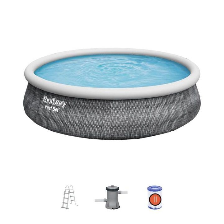 Apvalaus baseino rinkinys Bestway Fast Set, 12 362 l, 457 × 457 × 107 cm