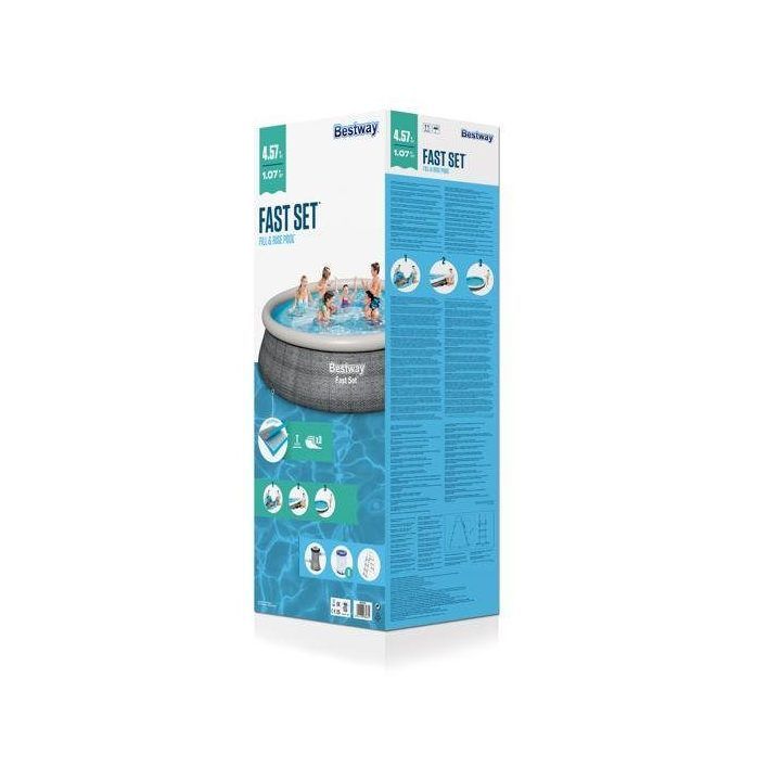 Apvalaus baseino rinkinys Bestway Fast Set, 12 362 l, 457 × 457 × 107 cm