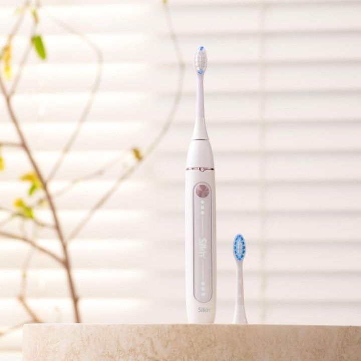 Garsinis elektrinis dantų šepetėlis Silk'n SonicYou, 37 000 vibr./min., baltas