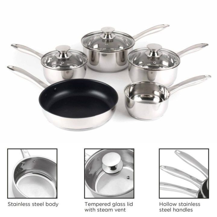 Keptuvių ir puodų rinkinys Russell Hobbs Classic Collection, 5 vnt., 14, 16, 18, 20 ir 24 cm