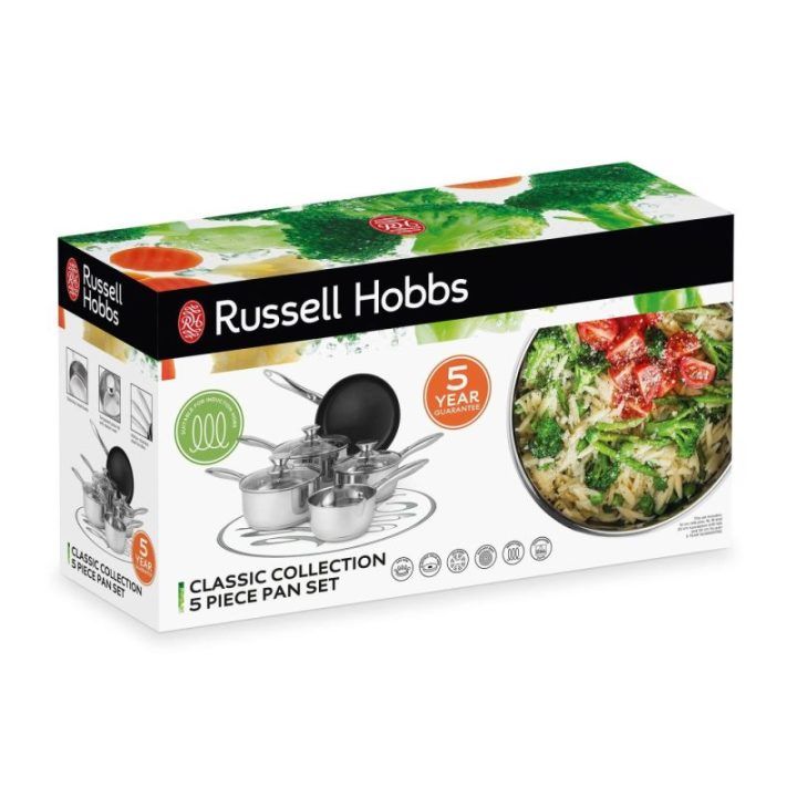 Keptuvių ir puodų rinkinys Russell Hobbs Classic Collection, 5 vnt., 14, 16, 18, 20 ir 24 cm