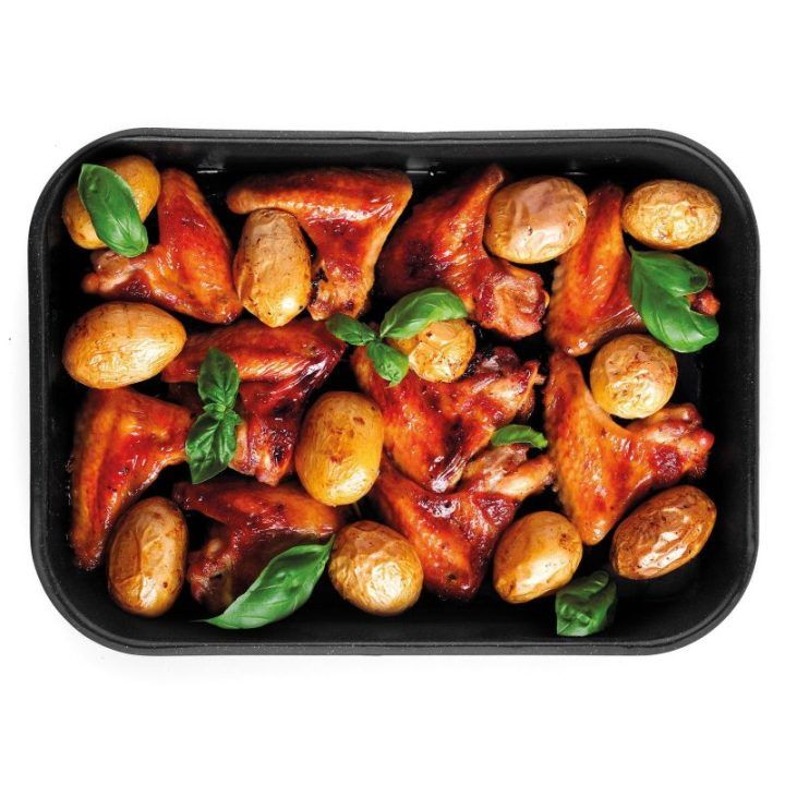 Stačiakampė emaliuota kepimo skarda Russell Hobbs VIT Enamel, 42 cm, juoda