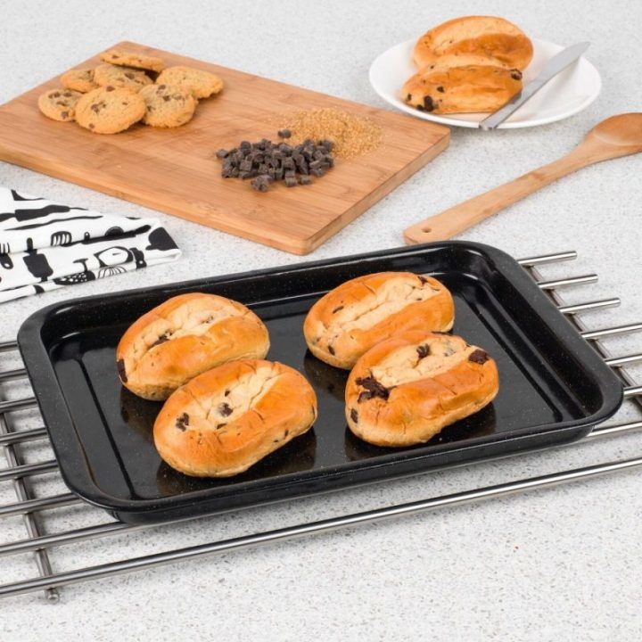 Kepimo skarda su stiklo emalio danga Russell Hobbs CW114712EU, 24,6 × 36 × 2,5 cm, juoda