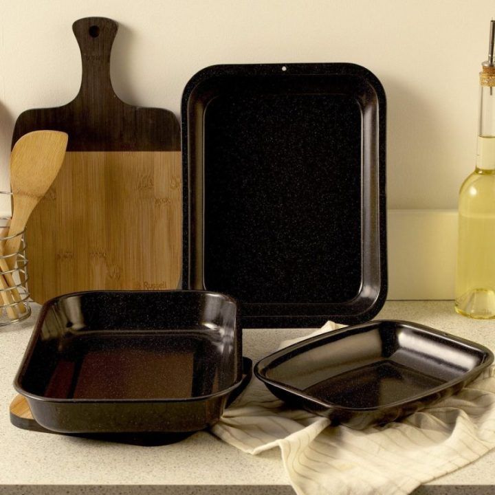 Kepimo skardų rinkinys Russell Hobbs CW20701EU, 3 vnt., juodos spalvos