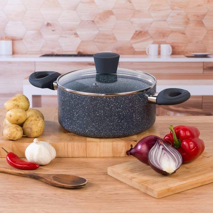 Nepridegantis puodas Russell Hobbs Nightfall, 20 cm, mėlyno marmuro