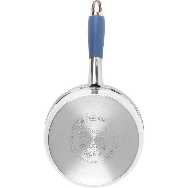 Puodų rinkinys su mėlynomis rankenomis Russell Hobbs Opulence, 3 vnt