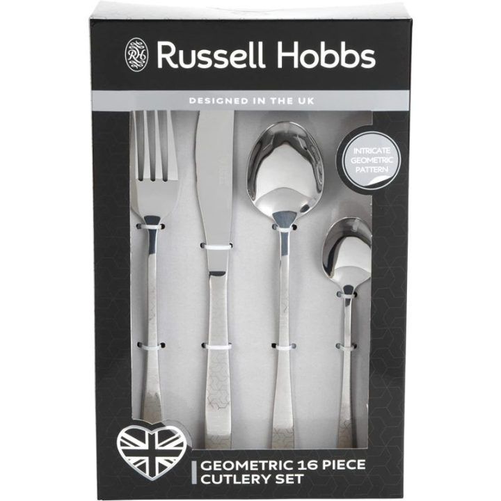 Stalo įrankių rinkinys su geometriniu raštu Russell Hobbs Geometric, 16 vnt