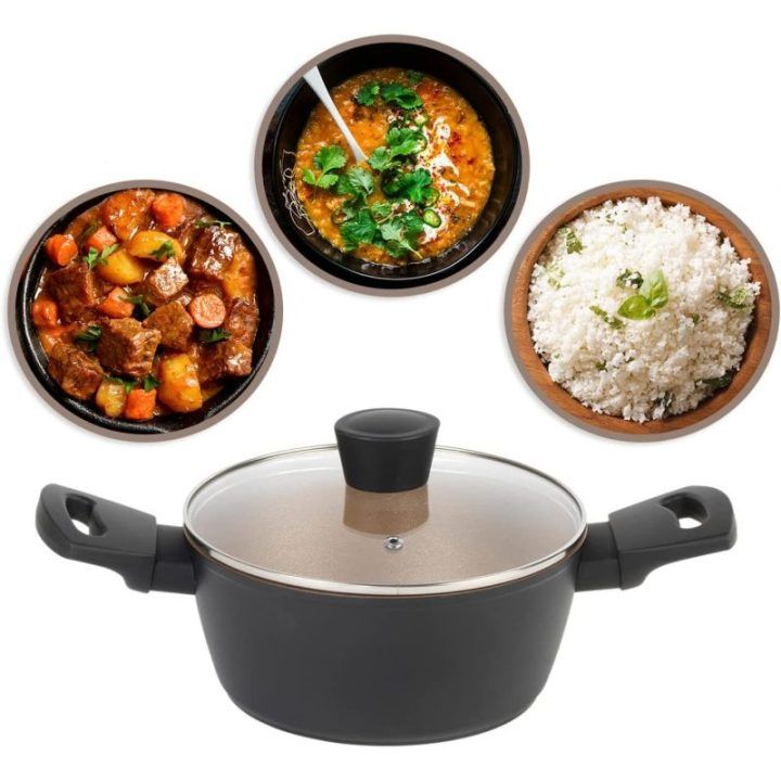 Puodas su nepridegančia danga Russell Hobbs Opulence, 20 cm, juodas