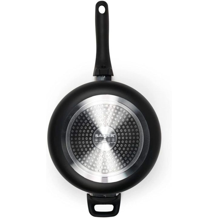 Puodo ir keptuvių rinkinys su nepridegančia marmuro efekto danga Russell Hobbs RH01840EU7, 24 cm, 4 vnt., juodas
