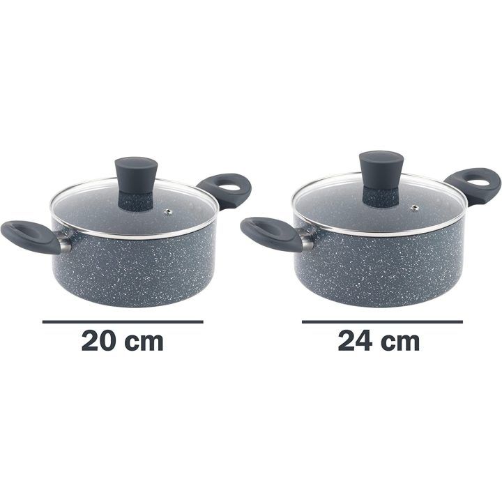 Puodas su nepridegančia danga Russell Hobbs Nightfall Stone, 24 cm, tamsiai mėlynas