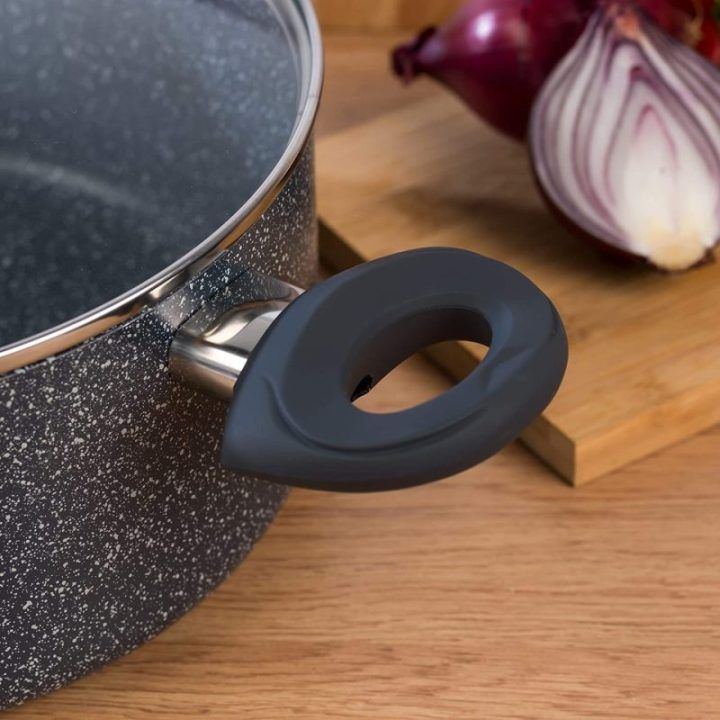Puodas su nepridegančia danga Russell Hobbs Nightfall Stone, 24 cm, tamsiai mėlynas