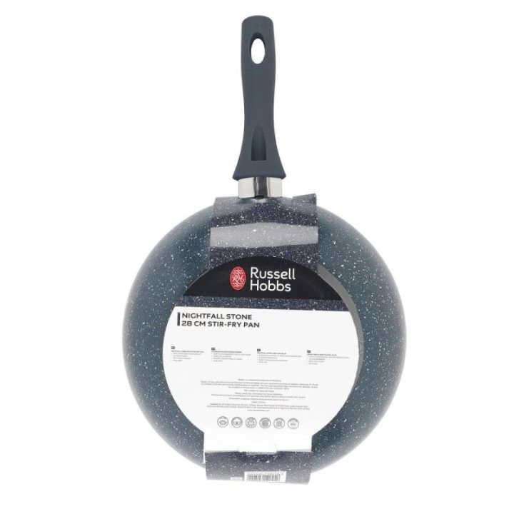 Keptuvė su dviejų sluoksnių nepridegančia danga Russell Hobbs Nightfall, 28 cm, mėlyno marmuro spalvos