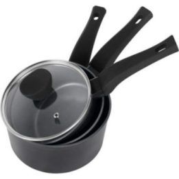 Perlamutrinis puodų rinkinys Russell Hobbs, 16, 18 ir 20 cm, 3 vnt., pilkas