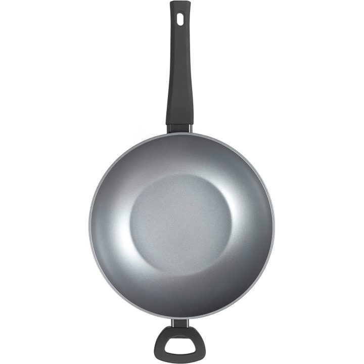 Wok keptuvė su nepridegančia danga Russell Hobbs, 28 cm, pilka