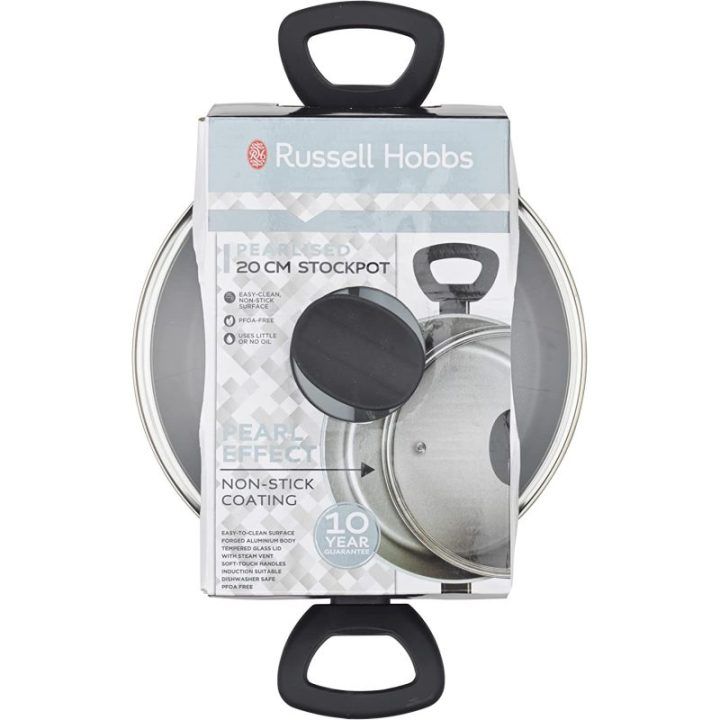 Puodas su Whitford nepridegančia danga Russell Hobbs RH01712EU, 20 cm, matinis pilkas
