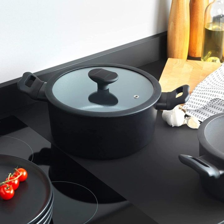 Aukštas nelipnus puodas Russell Hobbs Crystaltech, 24 cm