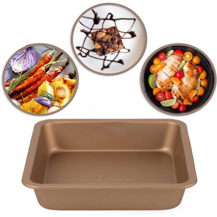 Kvadratinė kepimo forma Russell Hobbs Opulence, 22,5 × 22,5 × 4,5 cm, aukso spalvos