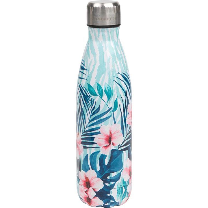 Termosas iš nerūdijančio plieno su hibiskų žiedų motyvu Cambridge Tropical, 500 ml