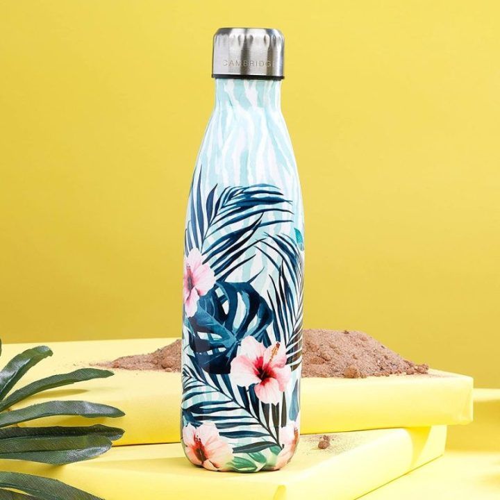 Termosas iš nerūdijančio plieno su hibiskų žiedų motyvu Cambridge Tropical, 500 ml