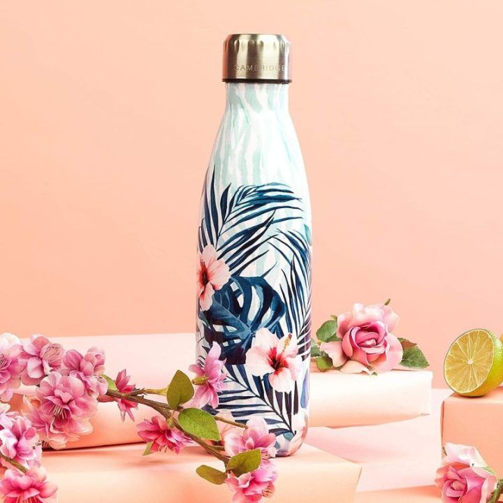 Termosas iš nerūdijančio plieno su hibiskų žiedų motyvu Cambridge Tropical, 500 ml